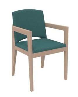 Fauteuil rembourrée 4 pieds Soline